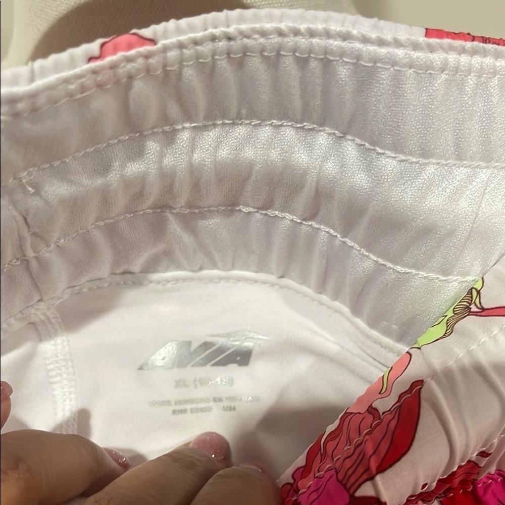 Floral Women's Shorts - Pink and Green - Picture 3 of 9